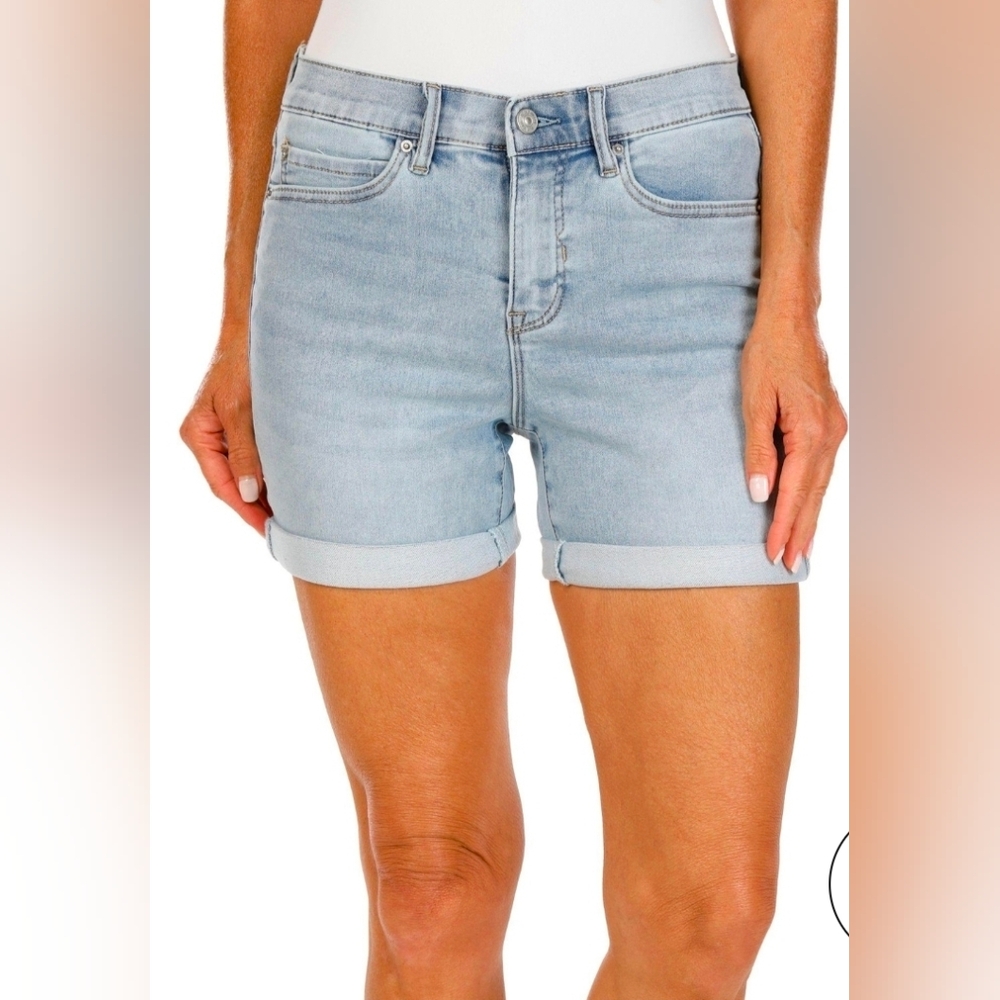 Nicole Miller Womens Denim Cuffed Shorts - Size: 10